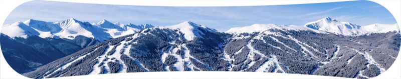 Snowboard Aerial Pano Acrylic 12 x 62