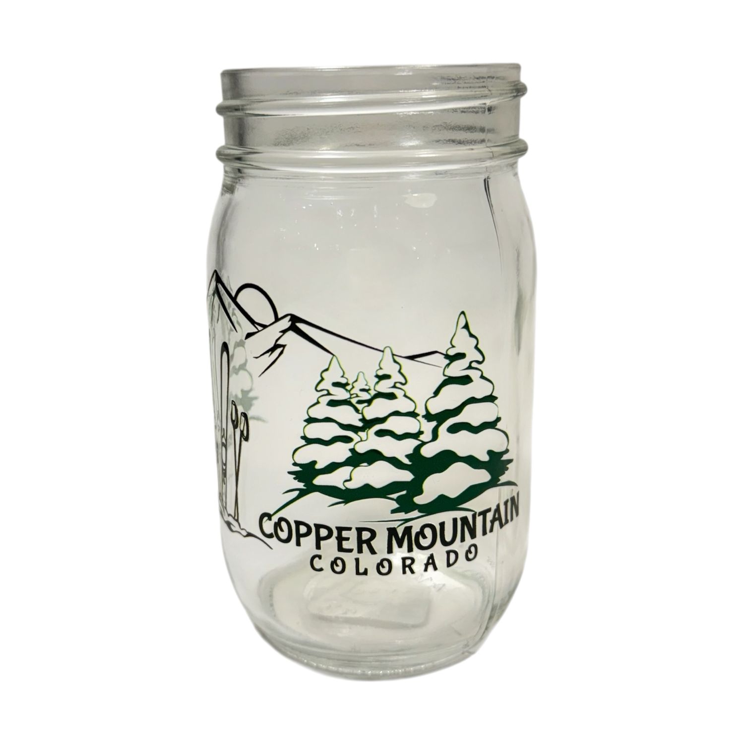 Ski Scene Mason Jar