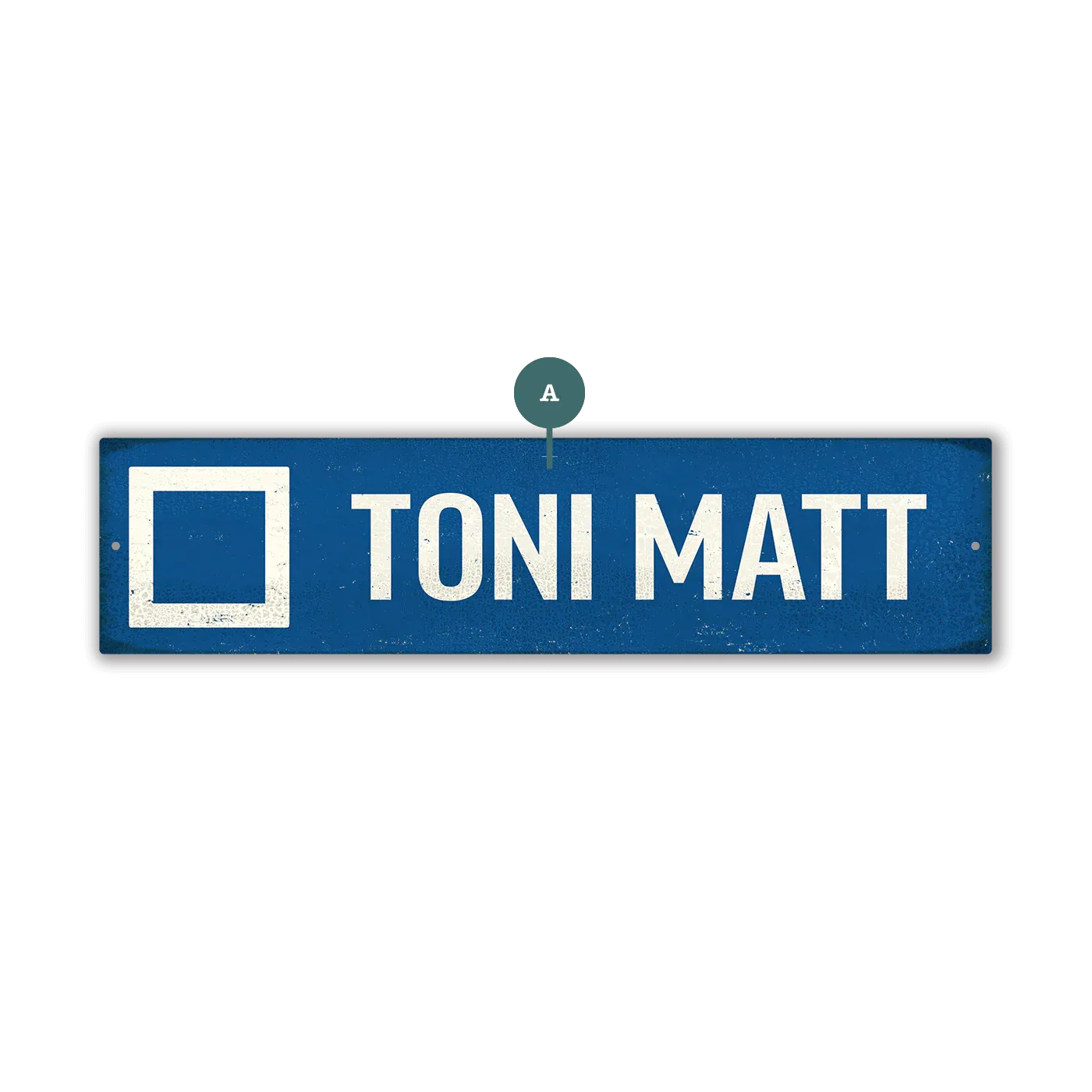 Custom Blue Landmark Trail Sign