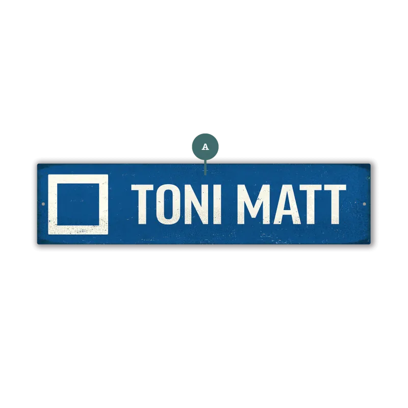 Custom Blue Landmark Trail Sign