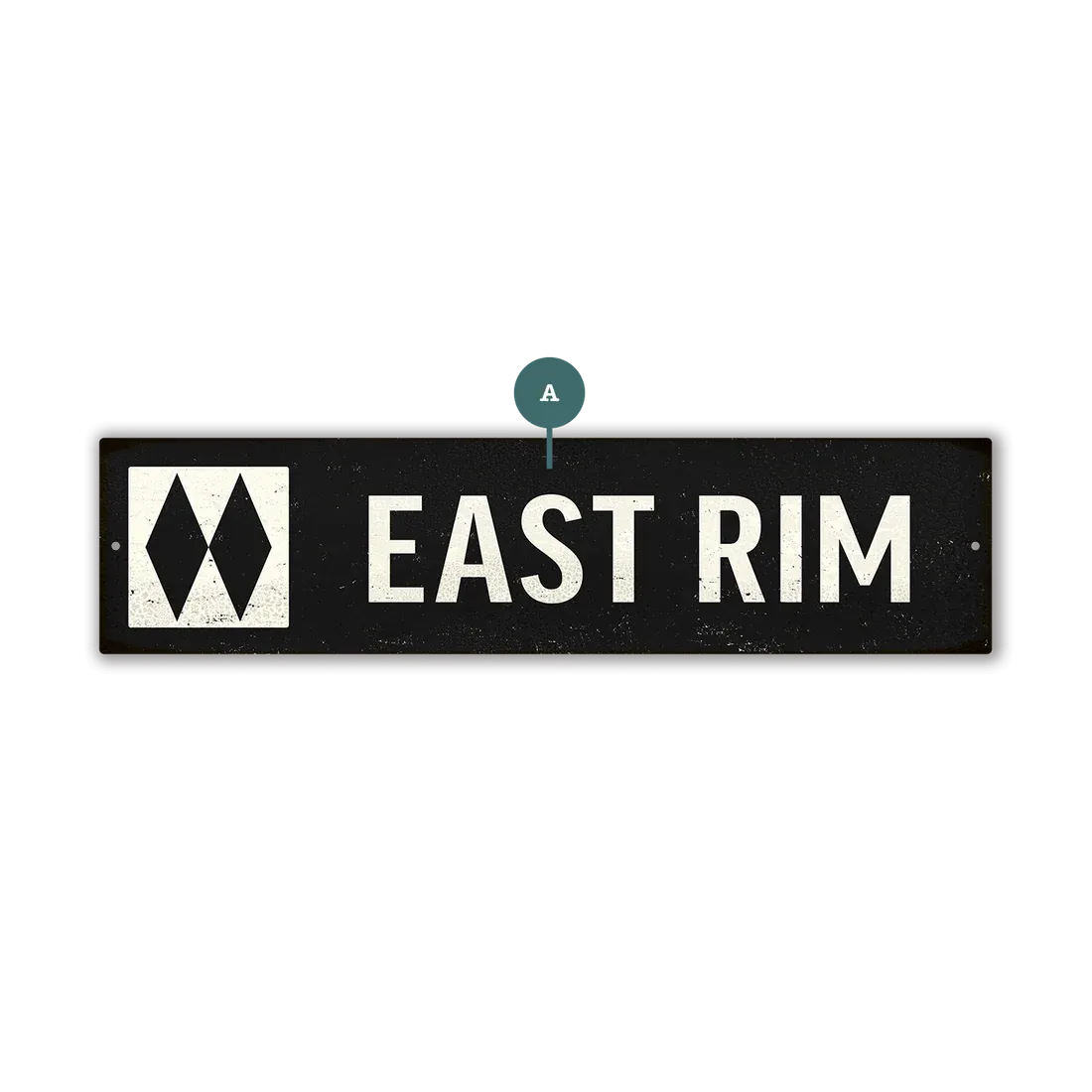 Custom Double Black Diamond Landmark Trail Sign