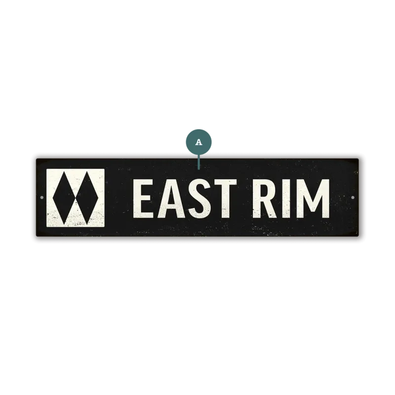 Custom Double Black Diamond Landmark Trail Sign