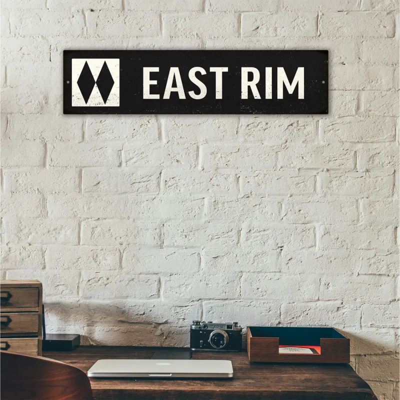Custom Double Black Diamond Landmark Trail Sign