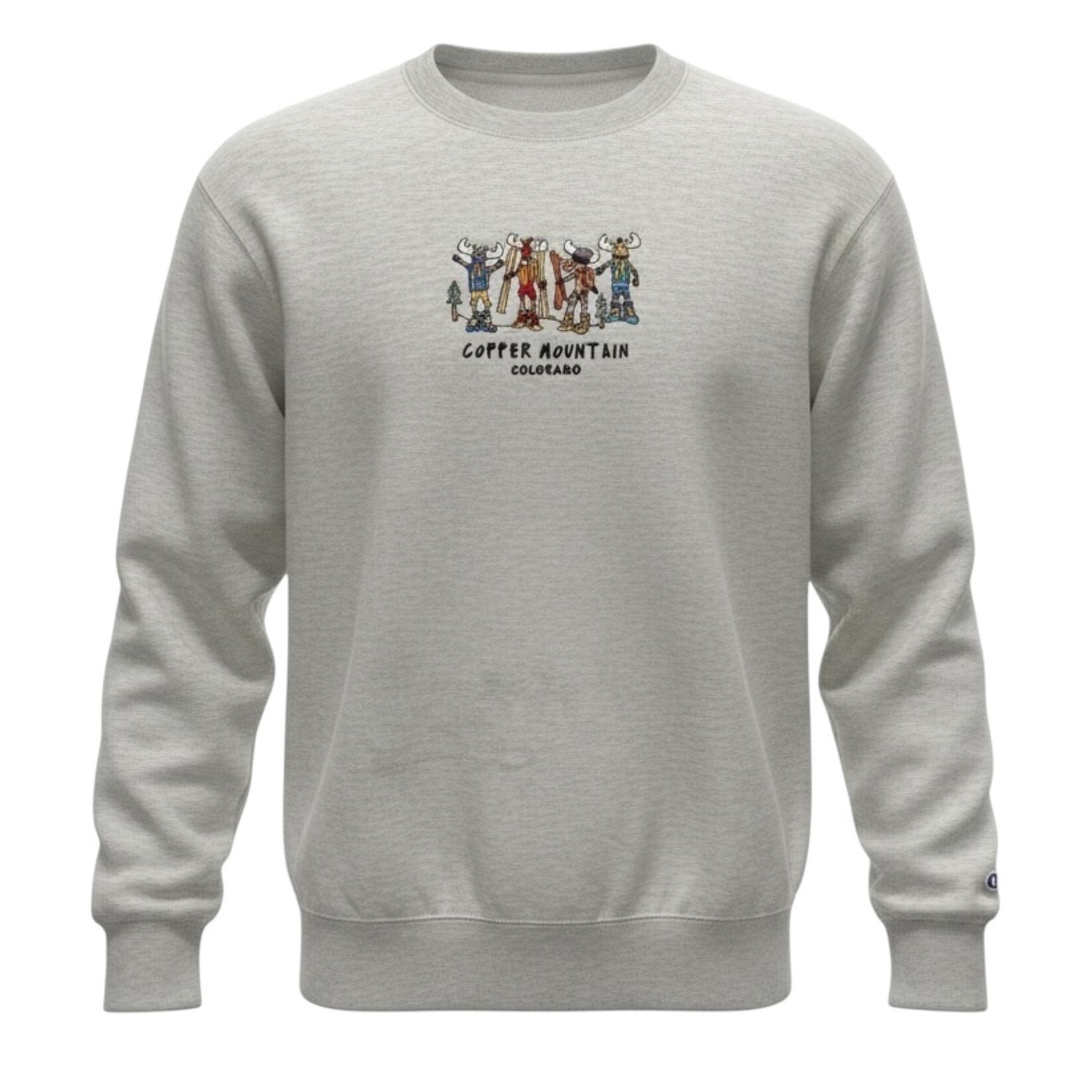 Beboppin Ski Moose Crew, Color: Oatmeal, Size: XS