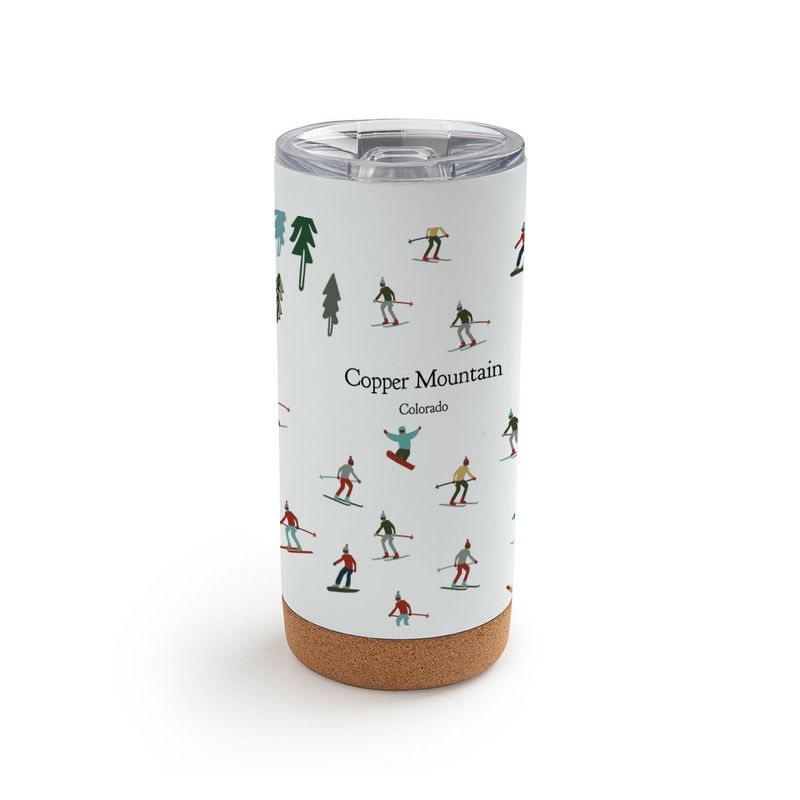 Skiers Metal Tumbler with Lid