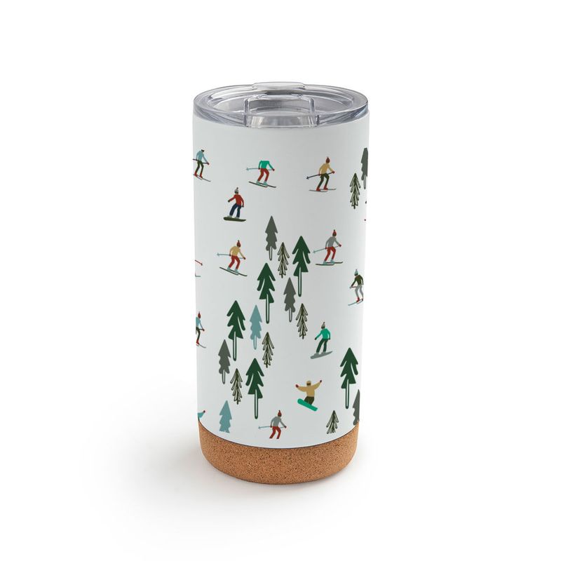 Skiers Metal Tumbler with Lid