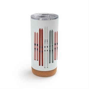 Skis Metal Tumbler with Lid