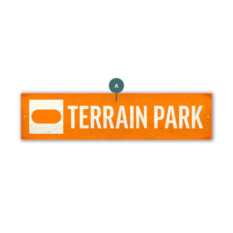 Custom Terrain Park Landmark Trail Sign
