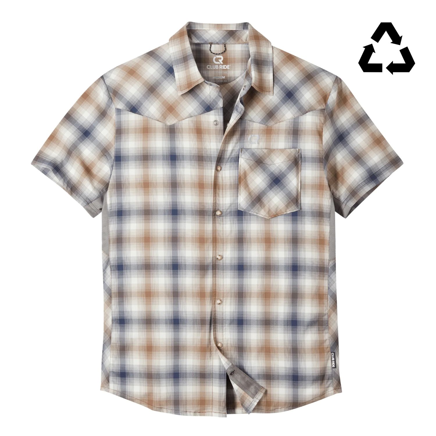 Club Ride Plaid Shirt, Color: Bison, Size: Small