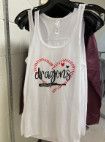 "Dragons Embrace" White Tank Top Bella+Canvas, Size: Adult S