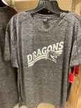 Rawlings Athletic Wear Grey/Gray "Dragons" Tee, Size: Adult M