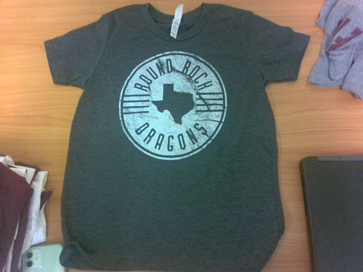 Youth Grey Circle T-Shirt, Size: M