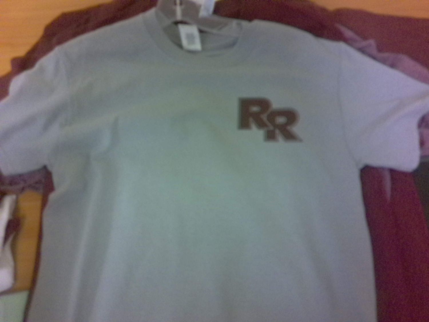 Grey/Gray "RR" Tee Gildan Heavy Cotton, Size: Adult S