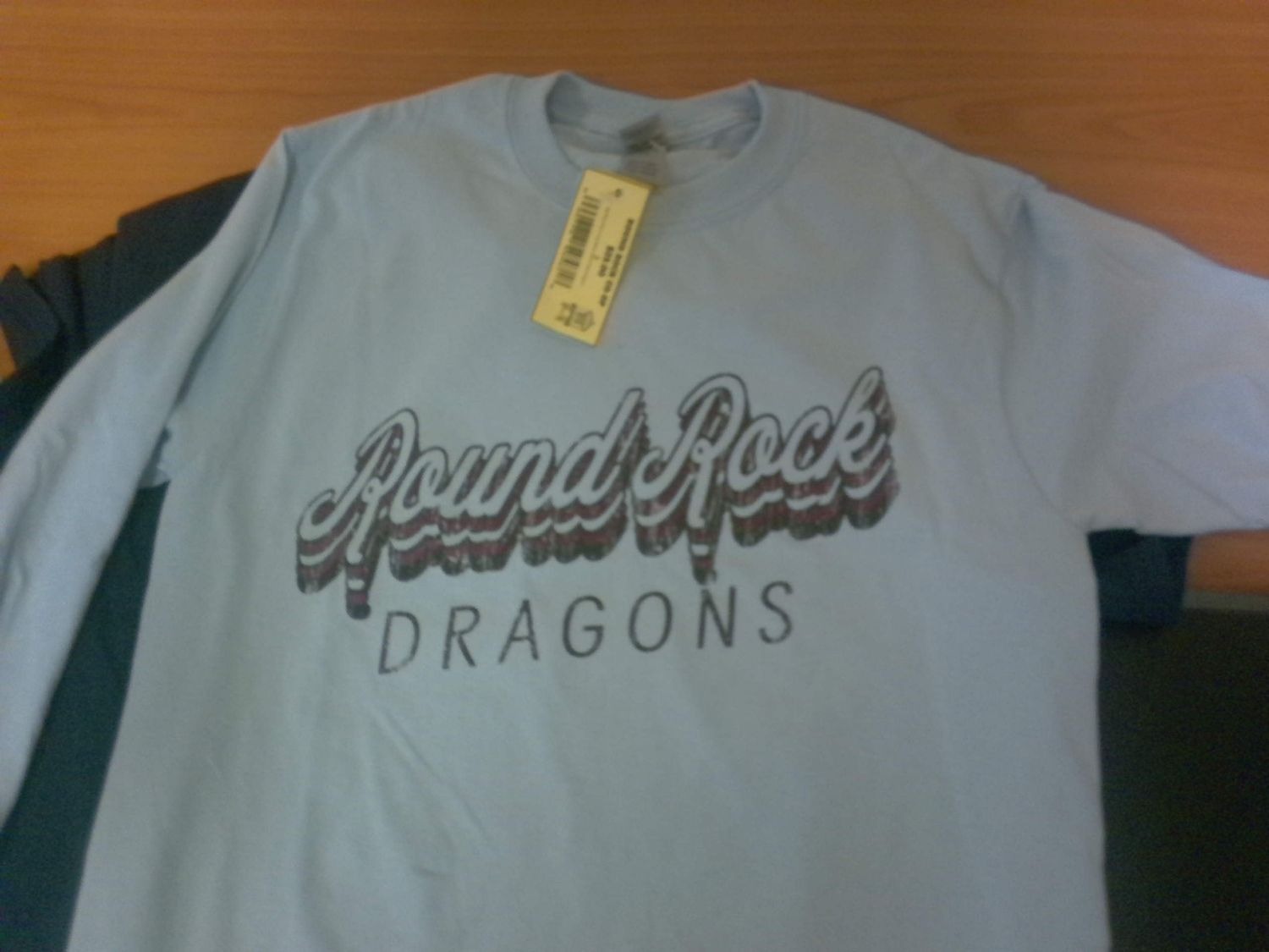 Light Blue Gildan Long Sleeve "Round Rock Dragons", Size: Adult XS