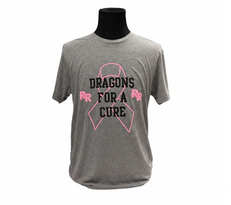 "Dragons For a Cure" Grey/Gray Tee Next Level Apparel