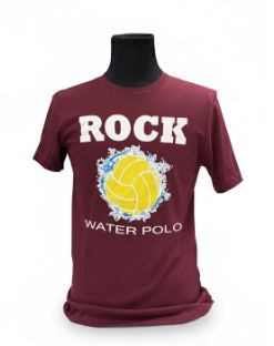 "Rock Water Polo" Canvas Maroon Tee