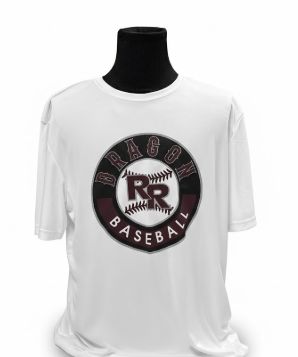 "RR Dragon Baseball" Dri Fit White Tee