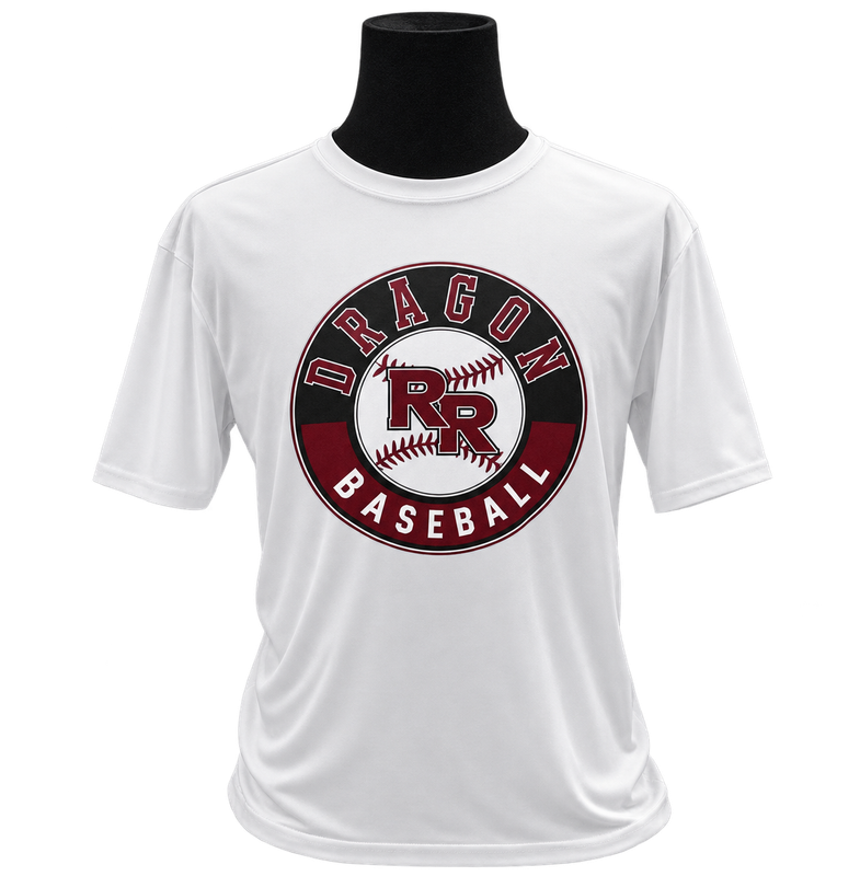 "RR Dragon Baseball" Dri Fit White Tee