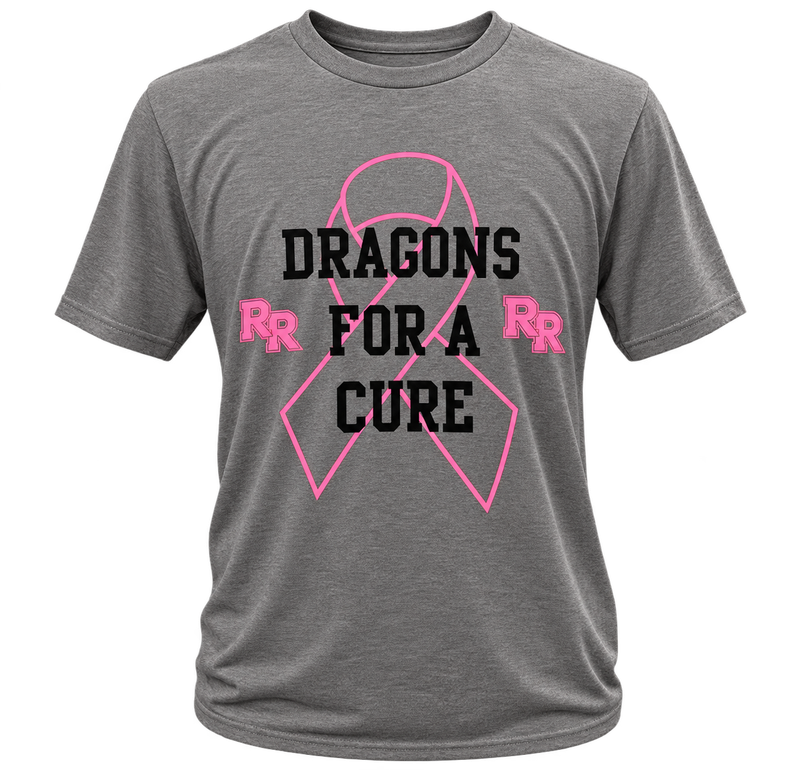 "Dragons For a Cure" Grey/Gray Tee Next Level Apparel