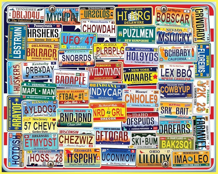 Vanity Plates 1000pc