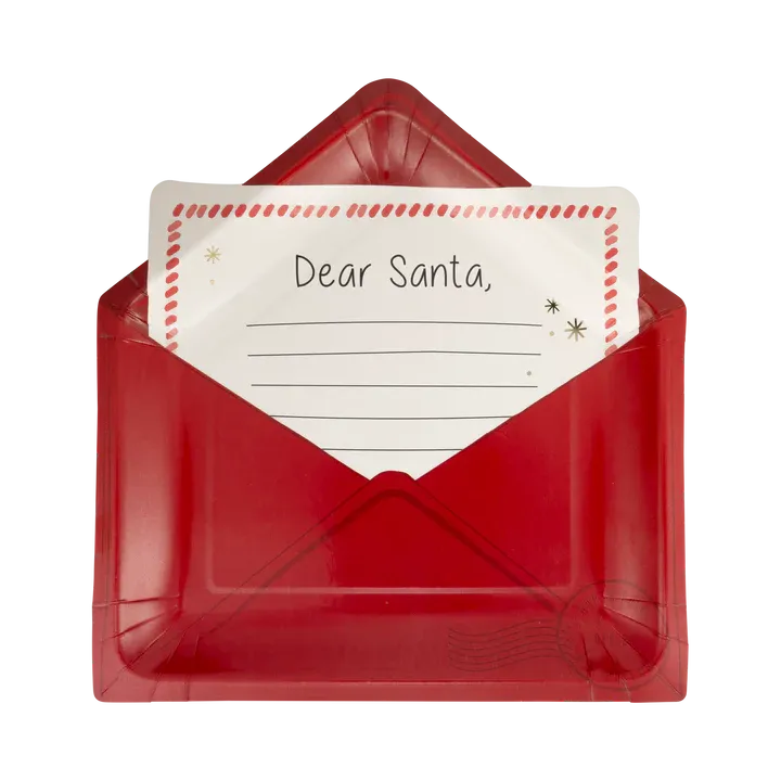 Letter to Santa Shaped Paper Plates