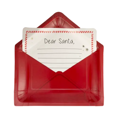 Letter to Santa Shaped Paper Plates