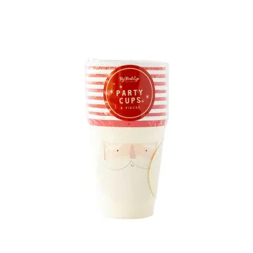 Believe Santa Face With Handle Paper Party Cup