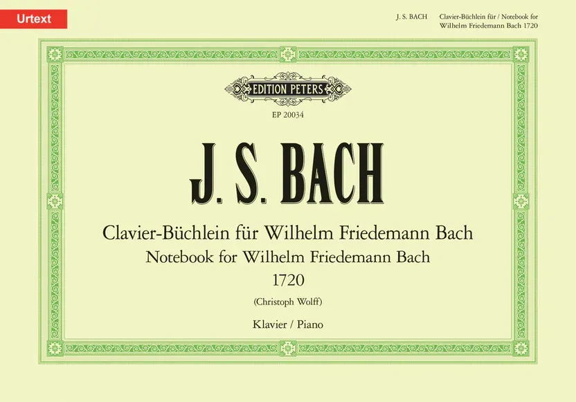 J. S. Bach Notebook for Wilhelm Friedermann Bach