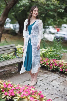 PAPILLON Emroidered Floral Kimono