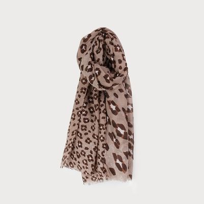 CARACOL Leopard Print Lightweight Scarf