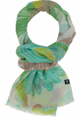 FRAAS Scribble Floral Scarf, Color: Misty Jade