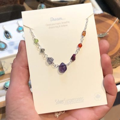 SILVER SUSPENSIONS Chakra Necklace