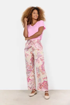 SOYA CONCEPT Satin Paisley Pants