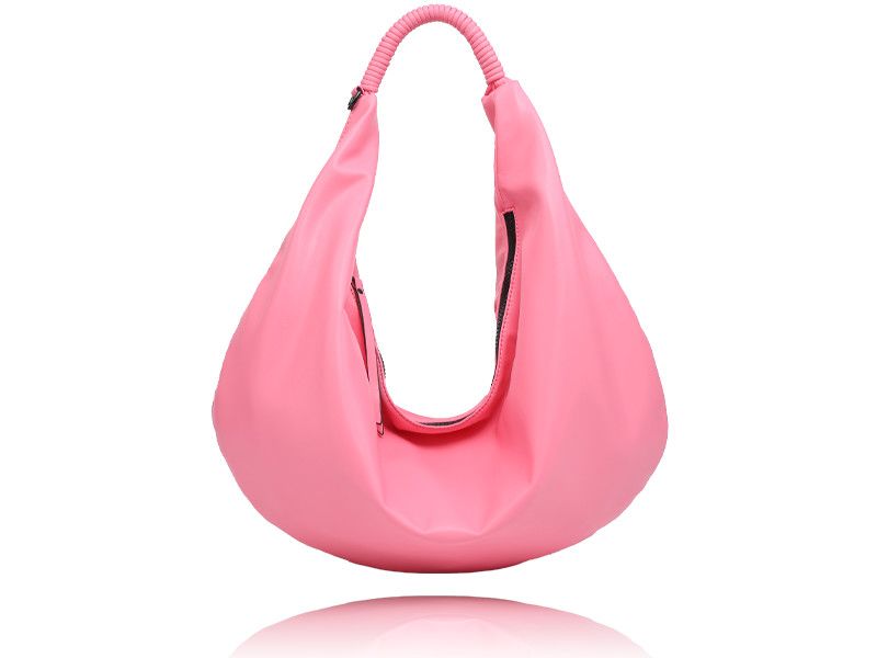 LA VOLTA Soft Moon Shaped Hobo Bag, Color: Pink