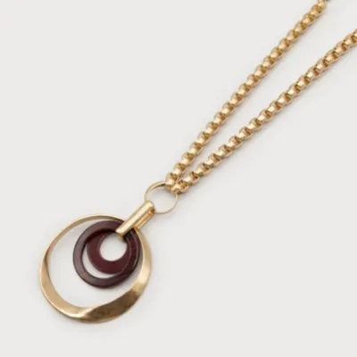 CARACOL Metal &amp; Resin Pendant Necklace