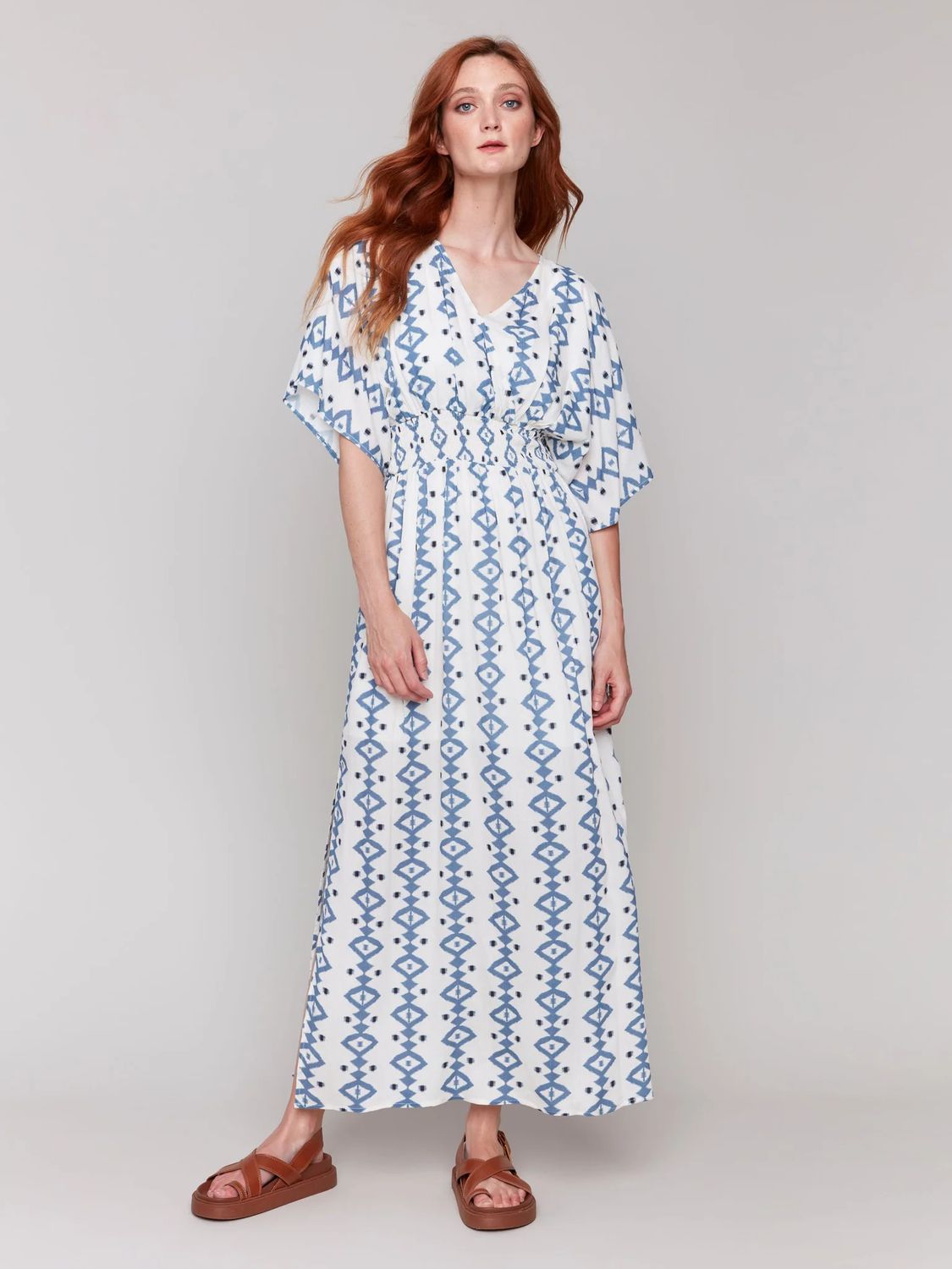 CHARLIE B Printed Dolman Dress, Color: Geo, Size: XS