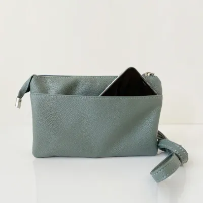 CARACOL Crossbody Clutch w/ Faux Leather Finish