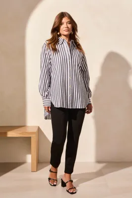 TRIBAL Long Sleeve Front Button Top