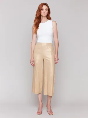 CHARLIE B Tie Waist Pull On Linen Pants