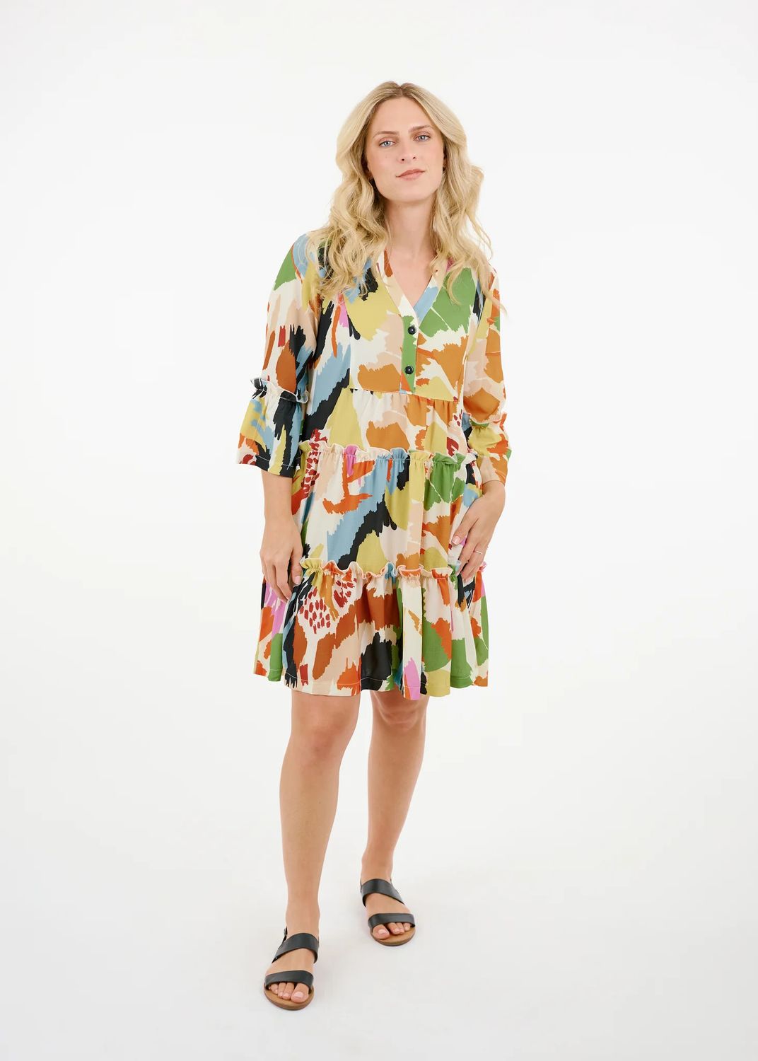 SHANNON PASSERO Luciana Babydoll Dress, Color: Splash Print, Size: XS