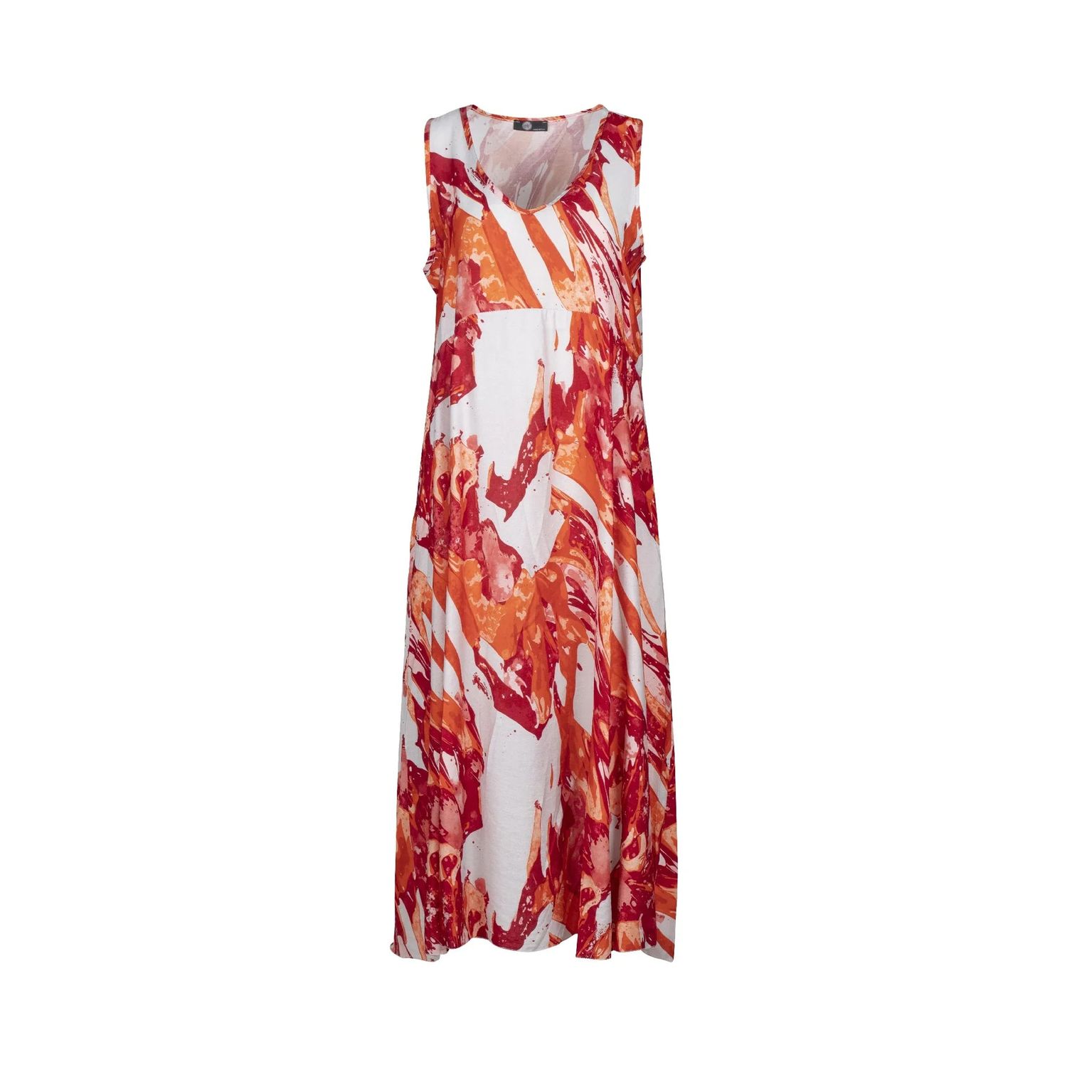 M-ITALY Wave Tank Dress, Size: XS, Color: Cherry Wave