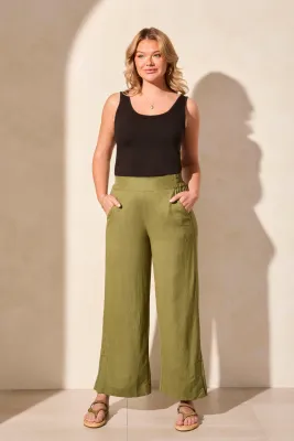 TRIBAL Pull On Pant w/ Hem Vent
