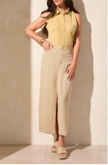 TRIBAL Flowy Full Length 5 Pocket Skirt