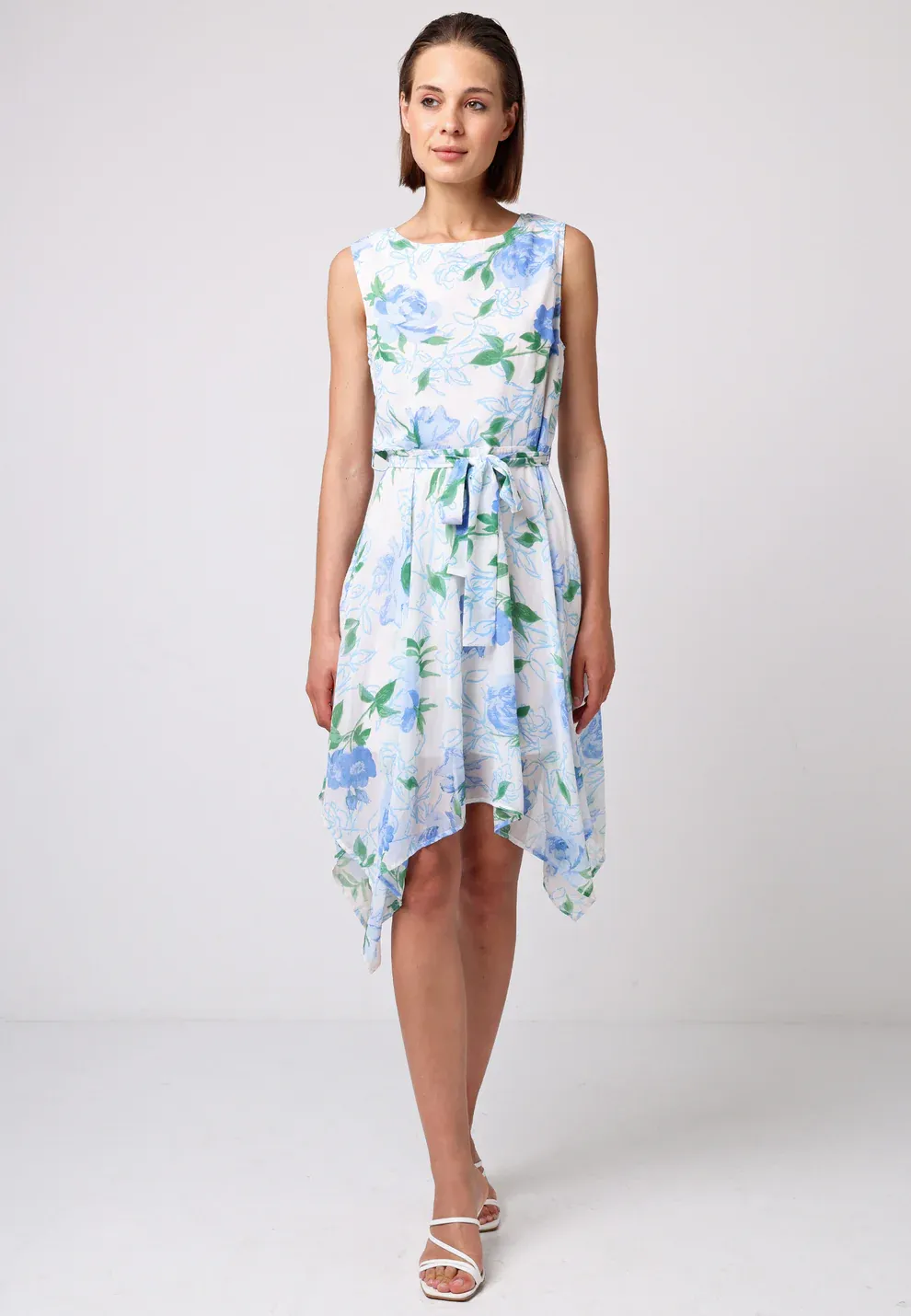 ANGEL EYE Waist Tie Floral Dress