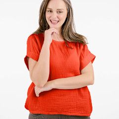 SHANNON PASSERO Cotton Gauze Marigold Top