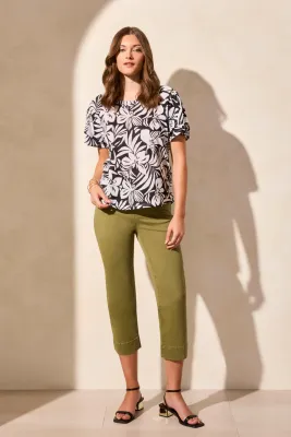 TRIBAL Ruffle Sleeve Top