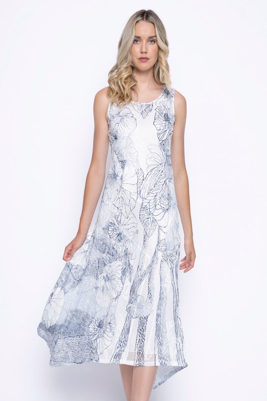 PICADILLY Sleeveless Dress, Color: Blue, Size: XS