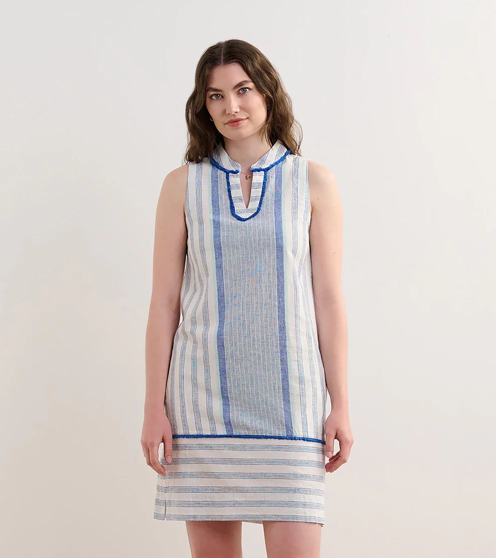 HATLEY Marin Shift Dress, Size: XS, Color: Blue Stripes