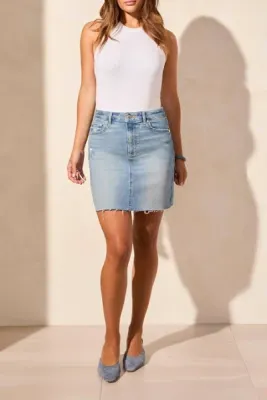 TRIBAL Brooke Hugging Denim Skirt