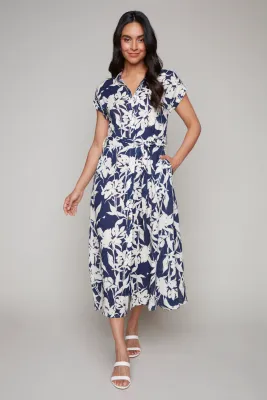 CARRE NOIR Tie Waist Dress
